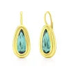 Rahaminov Pear Shaped Green Tourmaline Earrings, 18K Yellow Gold Hot