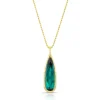 Rahaminov Pear Shaped Green Tourmaline Pendant, 18K Yellow Gold Sale