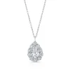 Rahaminov Pear Shaped Halo Diamond Necklace, 18K White Gold Best