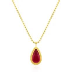 Rahaminov Pear Shaped Pink Tourmaline Pendant, 18K Yellow Gold Sale
