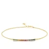 Rainbow Sapphire Bar Bracelet, 14K Yellow Gold Outlet