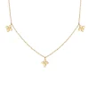 Roberto Coin Robert Coin 18k Yellow Gold Love by The Inch Diamond & Polished Small Flower Station Necklace Hot