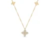 Roberto Coin Robert Coin 18k Yellow Gold Love By The Inch Diamond & Polished Flower Station Necklace Best