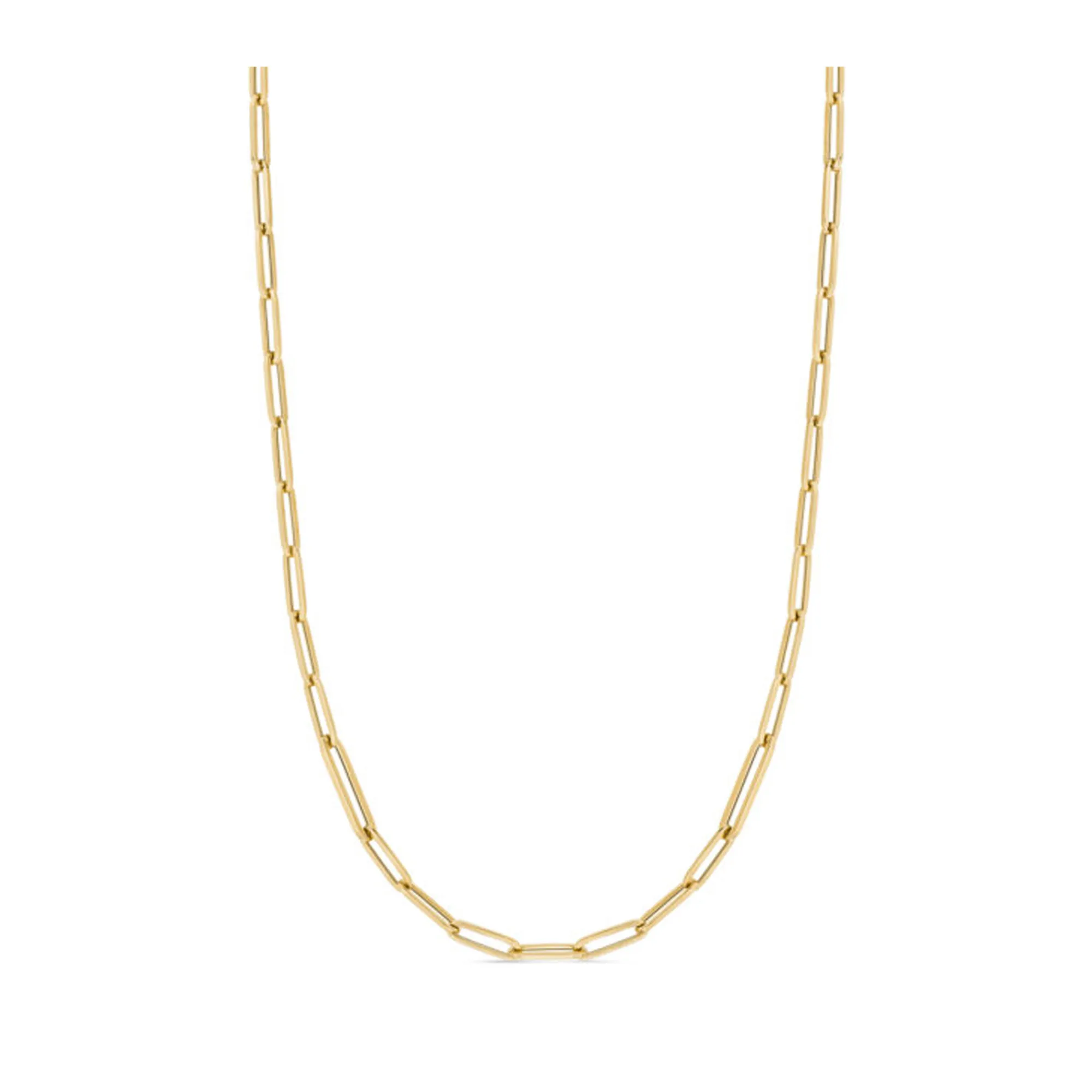 Roberto Coin Designer Gold Alternating Paperclip Necklace 18K Clearance