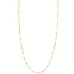 Roberto Coin Designer Gold Fine Paperclip Chain Necklace 18K