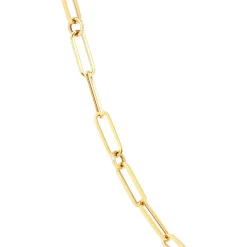 Roberto Coin Designer Gold Fine Paperclip Chain Necklace 18K New