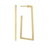 Roberto Coin Designer Gold Small Square Hoop Earrings 18K Yellow Gold. Clearance