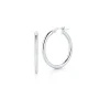 Roberto Coin Designer Gold Small Round Hoop Earrings 18K White Gold, 25mm Hot