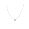 Roberto Coin Diamond Bezel Set Pendant 18K White Gold,18 inches Outlet