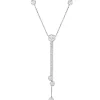 Roberto Coin Diamonds By The Inch Triple Drop Necklace 18K White Gold Discount
