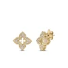 Roberto Coin Diamond Venetian Princess Stud Earrings in 18K Yellow Gold Hot