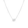Roberto Coin Emerald Cut Diamond Pendant 18K White Gold, 18" Outlet