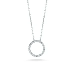 Roberto Coin 18k Gold Tiny Treasures Small Diamond Circle Necklace
