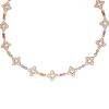 Roberto Coin 18K Rose Gold Venetian Princess Carnival Pave Diamond And Mixed Baguette Flower Necklace Sale