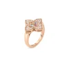 Roberto Coin 18K Rose Gold Venetian Princess Carnival Pave Diamond & Mixed Stones Large Flower Ring Hot