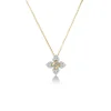 Roberto Coin 18K White And Yellow Gold Love In Verona Small Pavé Diamond Flower Necklace Online