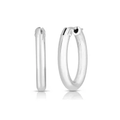 Roberto Coin 18k White Designer Gold Large Oval The Perfect Hoop® Earrings Sale
