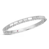 Roberto Coin 18K White Gold Art Deco Mosaic Diamond Accent Bangle Best