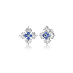 Roberto Coin 18k White Gold Diamond Princess Luce Flower Stud Earrings Online