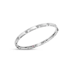 Roberto Coin 18K White Gold Love In Verona Diamond Accent Bangle Sale
