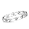 Roberto Coin 18K White Gold Love in Verona Diamond Open Frame Bangle Best