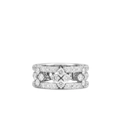 Roberto Coin 18K White Gold Love In Verona Diamond Open Frame Pave Ring Sale