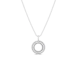 Roberto Coin 18k White Gold Siena Large Diamond Circle Necklace Hot
