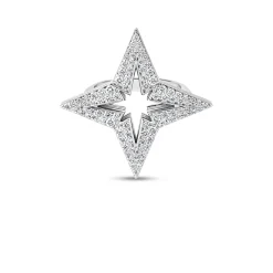 Roberto Coin 18K White Gold Stardust Medium Pave Diamond Star Ring Discount