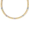 Roberto Coin 18K Yellow and White Gold San Marco Five Diamond Station Collar Necklace Best