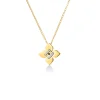 Roberto Coin 18K Yellow And White Love In Verona Small Diamond Flower Necklace Discount