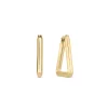 Roberto Coin 18k Yellow Designer Gold Triangle Hoop Earrings Outlet