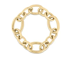 Roberto Coin 18k Yellow Designer Gold Alternating Oval and Round Link Bracelet Discount