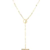 Roberto Coin 18K Yellow Designer Gold Diamond & Pink Tourmaline Toggle Closure Paperclip Necklace Sale
