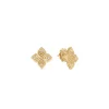 Roberto Coin 18k Yellow Gold Arabesque Diamond Flower Earrings Outlet