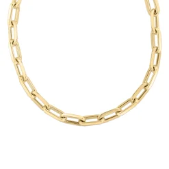Roberto Coin 18K Yellow Gold Designer Gold Thick Paperclip Necklace Sale