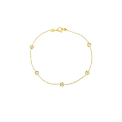 Roberto Coin 18K Yellow Gold Diamonds By The Inch Five Station Bracelet Sale