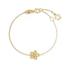 Roberto Coin 18K Yellow Gold Jasmine Diamond And Polished Finish Small Flower Bracelet Best