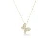 Roberto Coin 18K Yellow Gold Jasmine Pavé Diamond Butterfly Necklace Discount