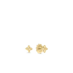 Roberto Coin 18k Yellow Gold Love In Verona Small Flower Stud Earrings Hot