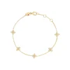 Roberto Coin 18K Yellow Gold Love In Verona Five Station Flower Bracelet Sale