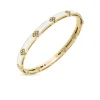 Roberto Coin 18K Yellow Gold Love In Verona Diamond And Enamel Bangle New