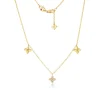 Roberto Coin 18K Yellow Gold Love In Verona Diamond And Polished Flower Station Dangle Necklace Outlet