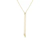 Roberto Coin 18K Yellow Gold Love In Verona Diamond Flower Lariat Necklace New
