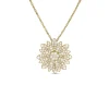 Roberto Coin 18k Yellow Gold Margherita Pave Diamond Flower Necklace Outlet