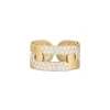 Roberto Coin 18K Yellow Gold Navarra Diamond Link Wide Ring Discount