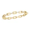 Roberto Coin 18K Yellow Gold Navarra Hard Chain Link Diamond Bangle Outlet