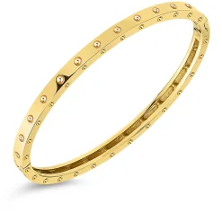 Roberto Coin 18K Yellow Gold Pois Moi Oval Bangle Outlet