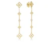 Roberto Coin 18K Yellow Gold Principessa Diamond And Flower Station Dangle Earrings Outlet