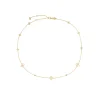 Roberto Coin 18K Yellow Gold Principessa Diamond And Flower Station Necklace Clearance