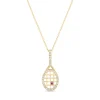 Roberto Coin 18K Yellow Gold Tiny Treasures Diamond Tennis Racket Necklace Online